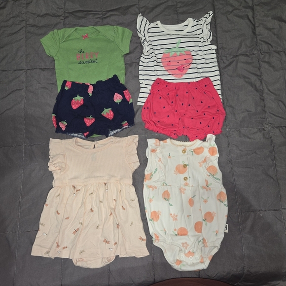 Carter's Other - Carter's And Rabbit+Bear Adorable Baby Clothing Set with Fruit Designs